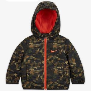 Nike Baby Toddler Puffer Jacket 18M 80-86CM Camo Orange NWT